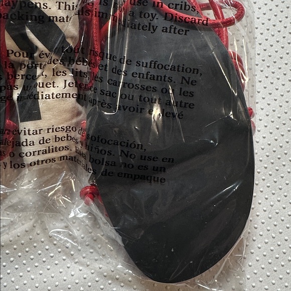 Ganni Red Leather‎ Mules Ankle Wrap Tie Embellished Detail Designer SZ 9 NEW - Picture 4 of 5